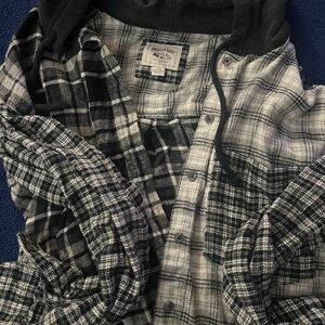 American Eagle crop womens flannel size large